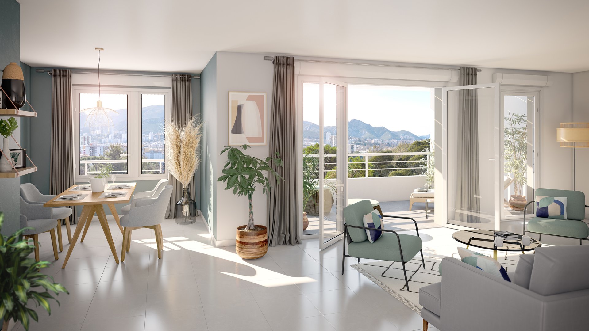 Logements neufs espace intérieur Marseille